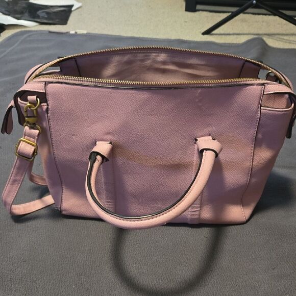 Merona Pink Shoulder Bag with Structured Design and Metal Accents - Picture 3 of 7
